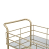 Carrito de bar rectangular dorado con estantes de vidrio espejado Glammy Elección