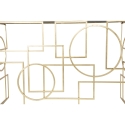 Consola de entrada rectangular de metal dorado 120x41cm con superficie espejada Marie Elección