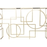 Consola de entrada rectangular de metal dorado 120x41cm con superficie espejada Marie Elección