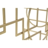 Consola de entrada rectangular de metal dorado 120x41cm con superficie espejada Marie Modelo