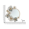 Espejo redondo de pared con decoraciones florales 3D Amy Catálogo