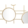 Espejo de pared geométrico dorado con múltiples espejos redondos 117x61cm Gloxy Rebajas