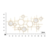 Espejo de pared geométrico dorado con múltiples espejos redondos 117x61cm Gloxy Catálogo