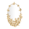 Espejo ovalado de pared dorado con mariposas decorativas Butterfly Wind Promoción