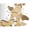 Espejo ovalado de pared dorado con mariposas decorativas Butterfly Wind Descueto