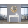 Espejo redondo de pared dorado con mariposas decorativas 74cm Butterfly S Venta
