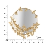 Espejo redondo de pared dorado con mariposas decorativas 74cm Butterfly S Modelo