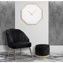Reloj de pared octagonal de metal dorado Octagonal Venta
