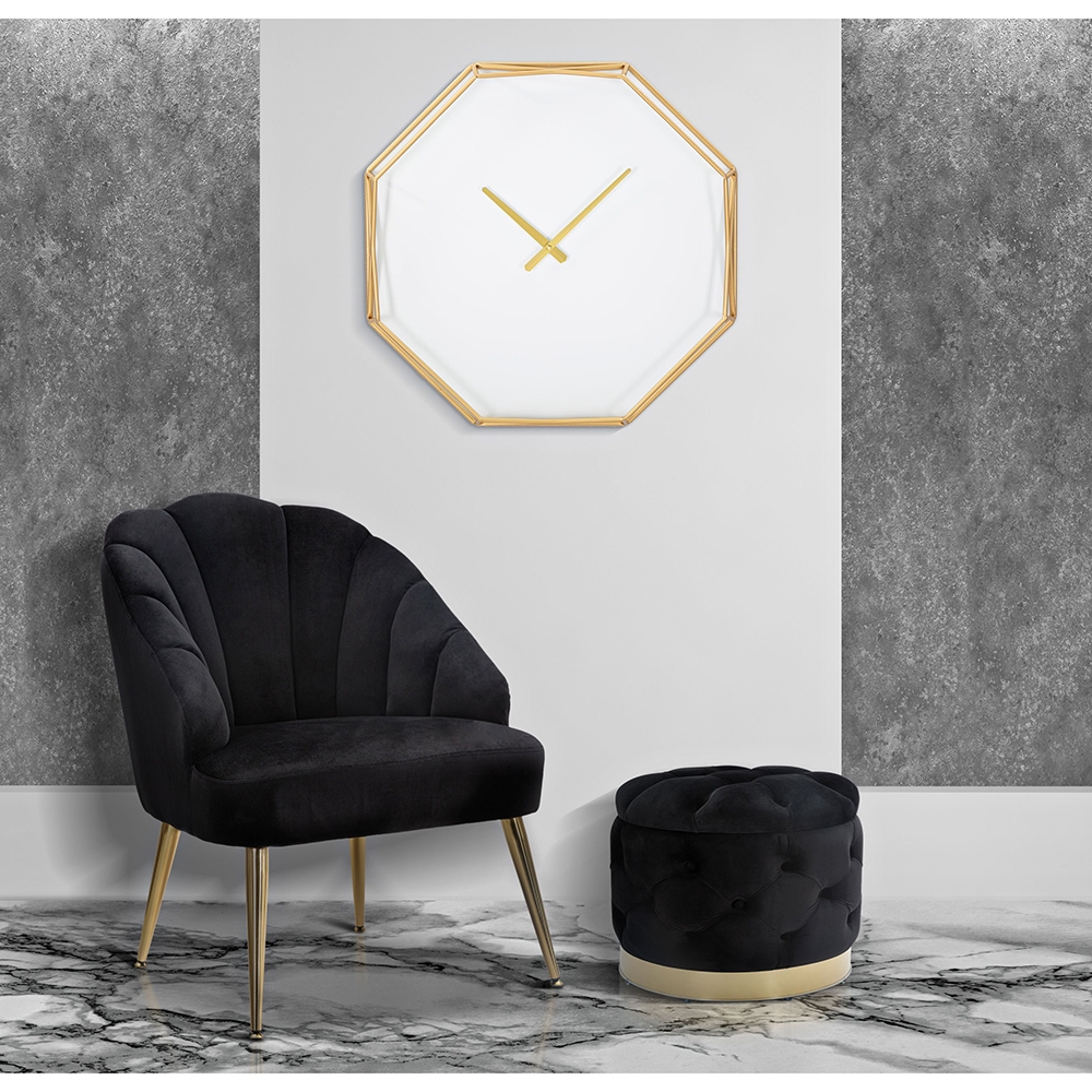  Orologio de pared octagonal en metal dorado Octagonale Promoción



