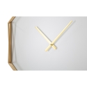 Reloj de pared octagonal de metal dorado Octagonal Oferta