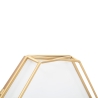 Reloj de pared octagonal de metal dorado Octagonal Rebajas