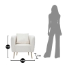 Sillón glam de terciopelo con patas doradas y cojín Bucarest-P 