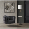 Sillón glam de terciopelo con patas doradas y cojín Bucarest-P Rebajas