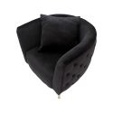 Sillón glam de terciopelo con patas doradas y cojín Bucarest-P Compra