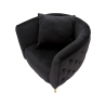 Sillón glam de terciopelo con patas doradas y cojín Bucarest-P Compra