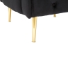 Sillón glam de terciopelo con patas doradas y cojín Bucarest-P 