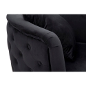 Sillón glam de terciopelo con patas doradas y cojín Bucarest-P 