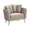 Sillón de diseño para sala de estar acolchado con patas de metal dorado Kiev Precio
