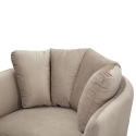 Sillón de diseño para sala de estar acolchado con patas de metal dorado Kiev 
