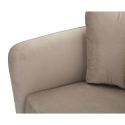 Sillón de diseño para sala de estar acolchado con patas de metal dorado Kiev 