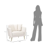 Sillón de diseño para sala de estar acolchado con patas de metal dorado Kiev 