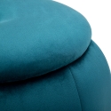Puf contenedor redondo de terciopelo con base metálica 43cm Paris Catálogo