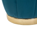 Puf contenedor redondo de terciopelo con base metálica 43cm Paris Stock