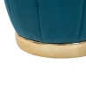 Puf contenedor redondo de terciopelo con base metálica 43cm Paris Stock