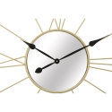 Reloj de pared redondo de metal dorado 80 cm con espejo Stick Descueto