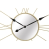 Reloj de pared redondo de metal dorado 80 cm con espejo Stick Descueto