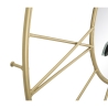 Reloj de pared redondo de metal dorado 80 cm con espejo Stick Catálogo