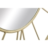 Reloj de pared redondo de metal dorado 80 cm con espejo Stick Stock
