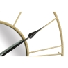 Reloj de pared redondo de metal dorado 80 cm con espejo Stick Elección