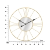 Reloj de pared redondo de metal dorado 80 cm con espejo Stick Modelo