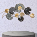 Decoración de pared en metal 3D con acabados dorados Web Venta