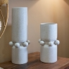Vaso moderno de cerámica con acabado mate Bubbles Venta