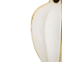 Jarrón de cerámica blanco con detalles dorados Potter Rebajas