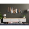 Decoración de pared 3D de metal y madera con veleros Regata Venta