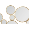 Decoración de pared con espejos redondos dorados Mirrors Oferta