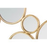 Decoración de pared con espejos redondos dorados Mirrors Descueto