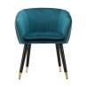 Sillón de terciopelo con ribete dorado Paris 