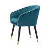 Sillón de terciopelo con ribete dorado Paris 