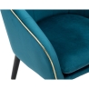 Sillón de terciopelo con ribete dorado Paris 