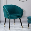 Sillón de terciopelo con ribete dorado Paris Elección