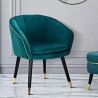 Sillón de terciopelo con ribete dorado Paris Elección