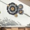 Decoración de pared 3D en metal multicolor floral Otos Venta
