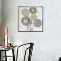 Decoración de pared cuadrada 3D en metal floral Sqity Venta