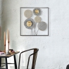 Decoración de pared cuadrada 3D en metal floral Sqity Venta
