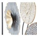 Decoración de pared cuadrada 3D en metal floral Sqity Oferta