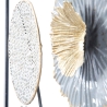 Decoración de pared cuadrada 3D en metal floral Sqity Descueto